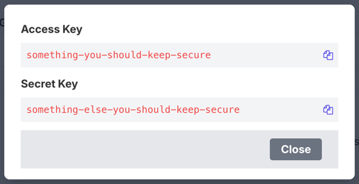 Bucket User Credentials
